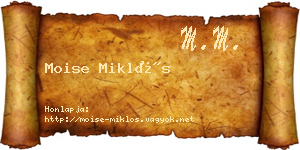 Moise Miklós névjegykártya
